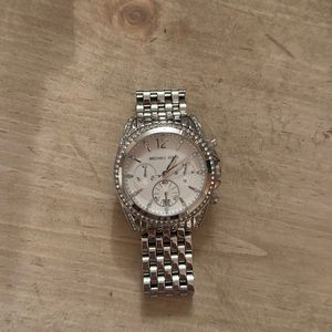 Silver Michael Kors Watch good condition battery needs to be changed